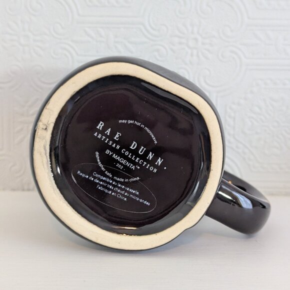 Rae Dunn Black Ceramic Halloween Coffee Mug with Decorative Lid - Caught in your - Picture 6 of 12